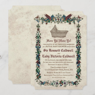 Mediaeval Renaissance Baby Shower Invitation