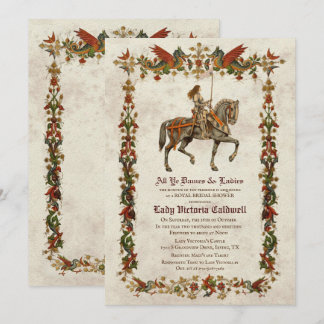 Mediaeval Renaissance Bridal Shower Invitation