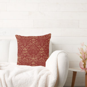 Mediaeval Renaissance Era Flower Vase Pattern Cushion