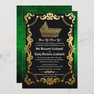 Mediaeval Renaissance Goth Baby Shower Invitation