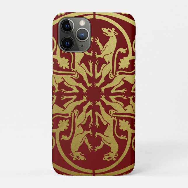 Mediaeval Renaissance Herald Lion Leopard Metallic Case-Mate iPhone Case (Back)