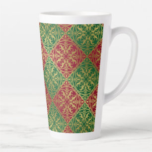 Mediaeval Renaissance Herald Lion Leopard Metallic Latte Mug