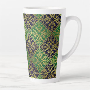 Mediaeval Renaissance Herald Lion Leopard Metallic Latte Mug