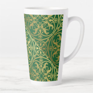 Mediaeval Renaissance Herald Lion Leopard Metallic Latte Mug
