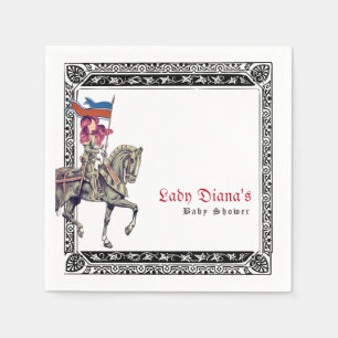 Mediaeval Renaissance Knight Renfaire W Baby Showe Napkin
