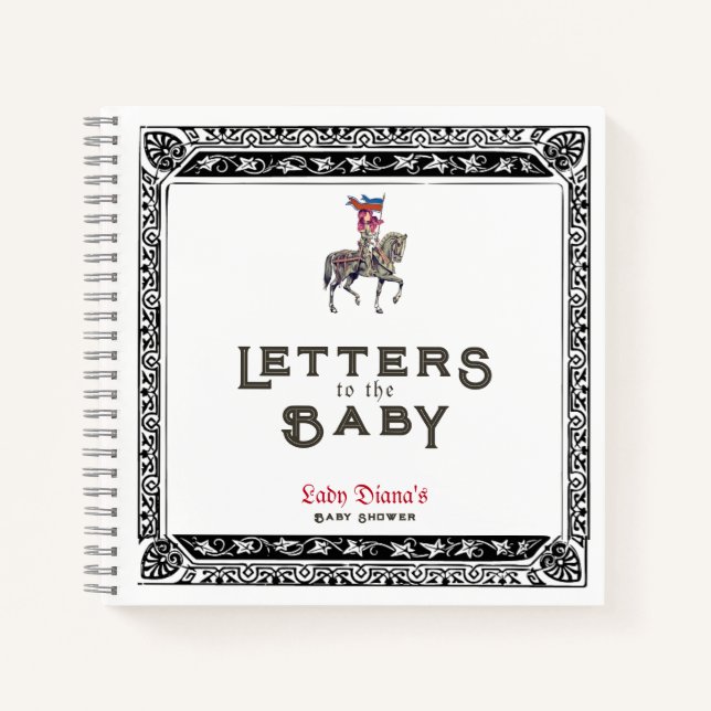 Mediaeval Renaissance Knight Renfaire W Baby Showe Notebook (Front)