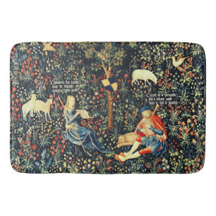Mediaeval Renaissance Tapestry  Shepherds and Shee Bath Mat