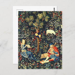 Mediaeval Renaissance Tapestry Shepherds and Shee Postcard
