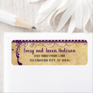 Mediaeval Renaissance Ultra Violet Return Address Label