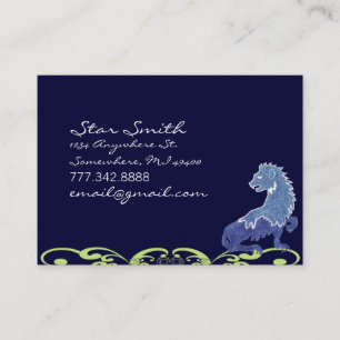 Mediaeval Renaissance Vintage Blue Lion Business Card