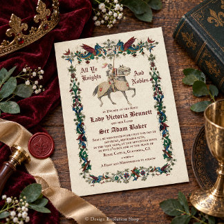 Mediaeval Renaissance Wedding Invitation