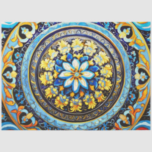 Mediaeval Roman Italian Spanish Floral Decoupage Tissue Paper