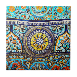 Mediaeval Roman Italian Spanish Majolica Floral Ceramic Tile