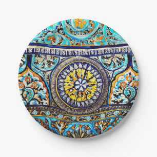 Mediaeval Roman Italian Spanish Majolica Floral Paper Plate