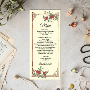 Mediaeval Romantic Wedding Menu
