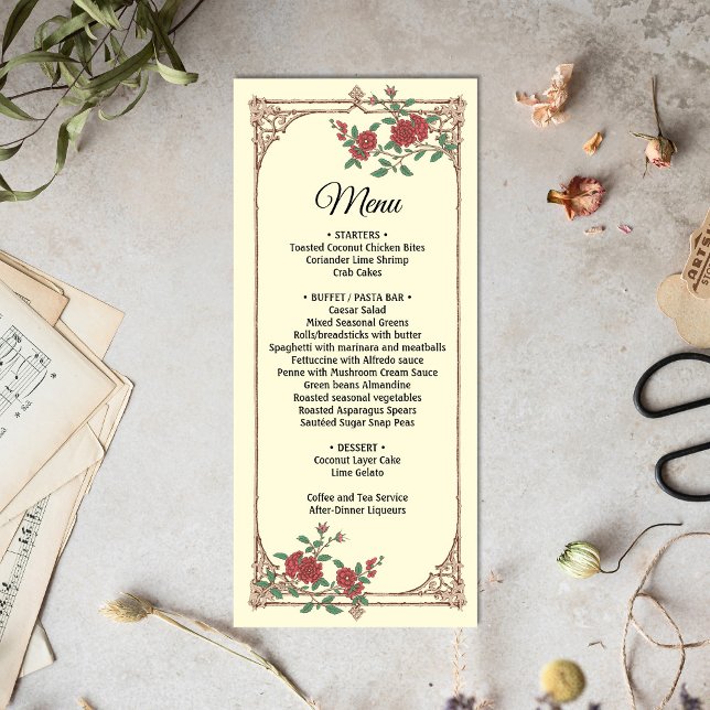 Mediaeval Romantic Wedding Menu (Creator Uploaded)