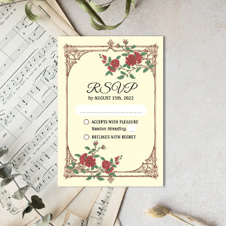 Mediaeval Romantic Wedding RSVP Card