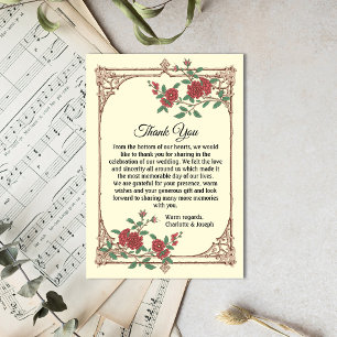 Mediaeval Romantic Wedding Thank You Card