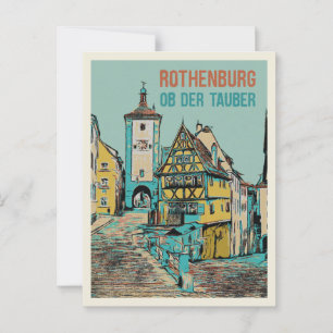 Mediaeval Rothenburg ob der Tauber, Bavaria Postcard