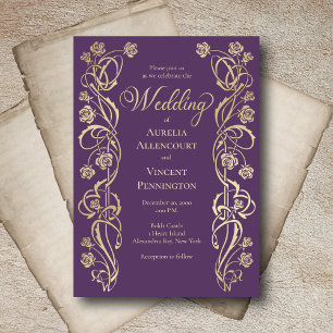 Mediaeval Royal Roses Sword Invitation