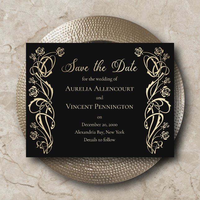 Mediaeval Royal Roses Wedding Save the Date (Creator Uploaded)