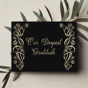 Mediaeval Royal Roses Wedding Thank You Card