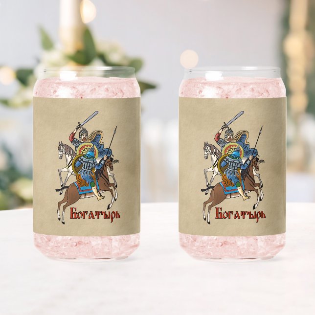 Mediaeval Russian Bogatyr Can Glass (Insitu (Wedding))