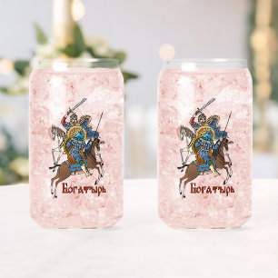 Mediaeval Russian Bogatyr Can Glass