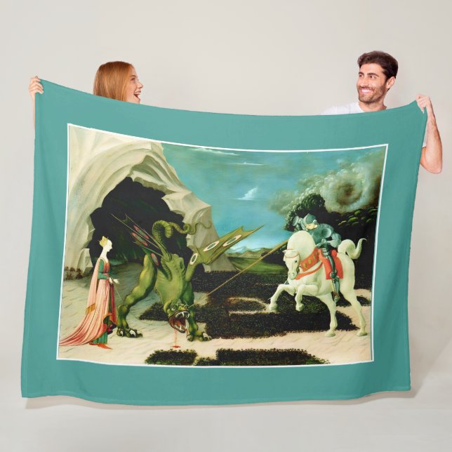 Mediaeval Saint George and the Drago Fleece Blanket (In Situ)
