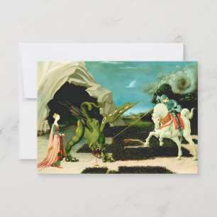 Mediaeval Saint George and the Dragon Invitation