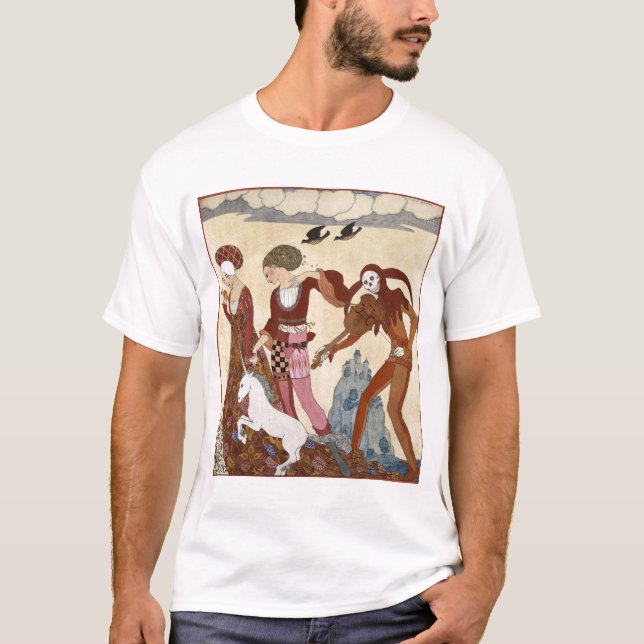 Mediaeval Scene by Georges Barbier T-Shirt (Front)