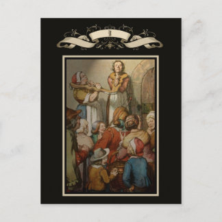 Mediaeval scene postcard