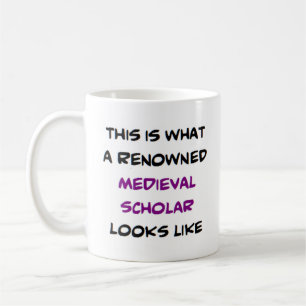 mediaeval scholar, renowned coffee mug