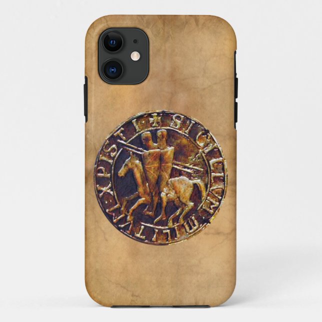 Mediaeval Seal of the Knights Templar Case-Mate iPhone Case (Back)
