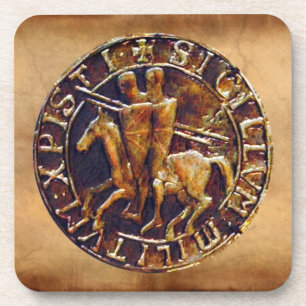 Mediaeval Seal of the Knights Templar Coaster