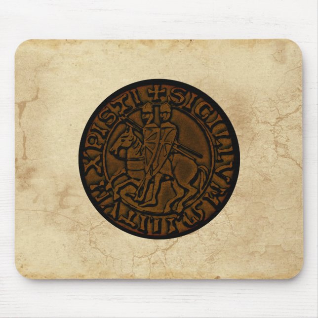 Mediaeval Seal of the Knights Templar Mouse Pad (Front)