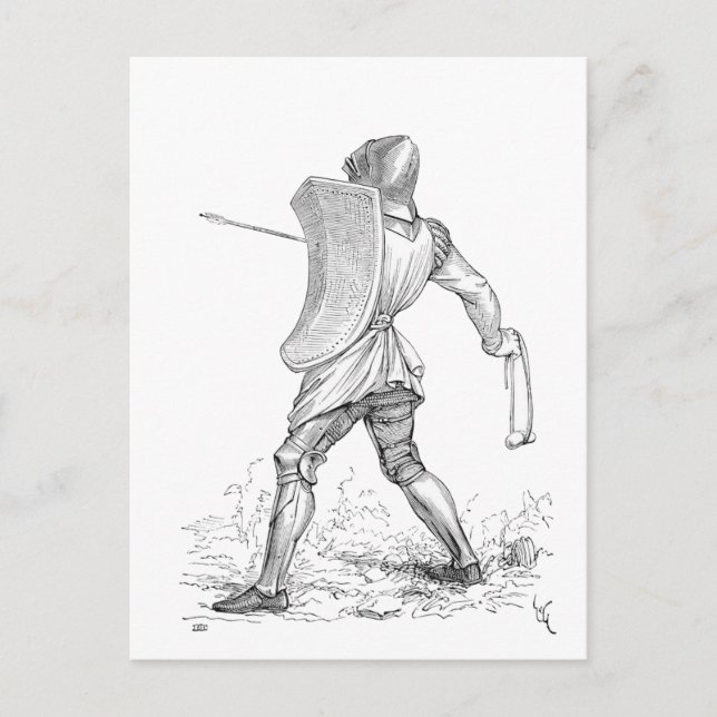 Mediaeval Slinger Castile Knight Armour Postcard (Front)