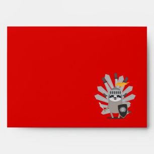 Mediaeval Sloth King with swords Envelope