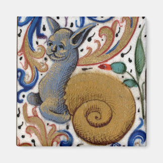 Mediaeval snail-cat magnet
