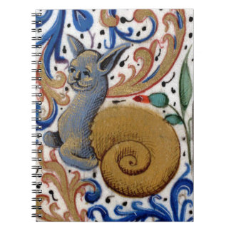 Mediaeval snail-cat notebook