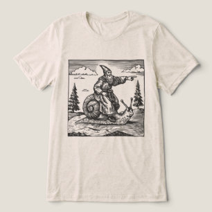 Mediaeval Snail Rider   Retro 90s Renaissance Y2K  Tri-Blend Shirt