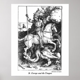 Mediaeval St. George and the Dragon Adult Colourin Poster
