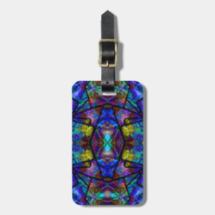 Mediaeval Stained Glass Digital Abstract Art Luggage Tag