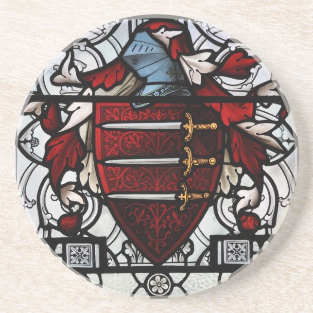 Mediaeval Stained Glass Panel Coaster (Front)