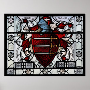 Mediaeval Stained Glass Panel Poster