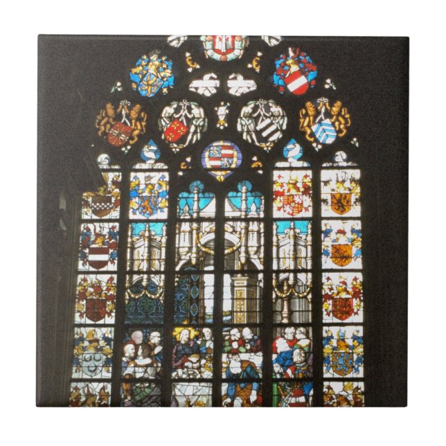 Mediaeval stained glass window, Holland Tile (Front)