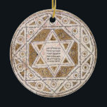 Mediaeval Star of David Ceramic Ornament<br><div class="desc">This Star of David is from the Leningrad Codex cover page E (Folio 474a). A very old manuscript of the Hebrew bible. A former possession of Karaïte Jews. They claim its author was Karaite, a position denied by Rabbinic Jews. "The manuscript was written around the year 1010 C. E. Author:...</div>