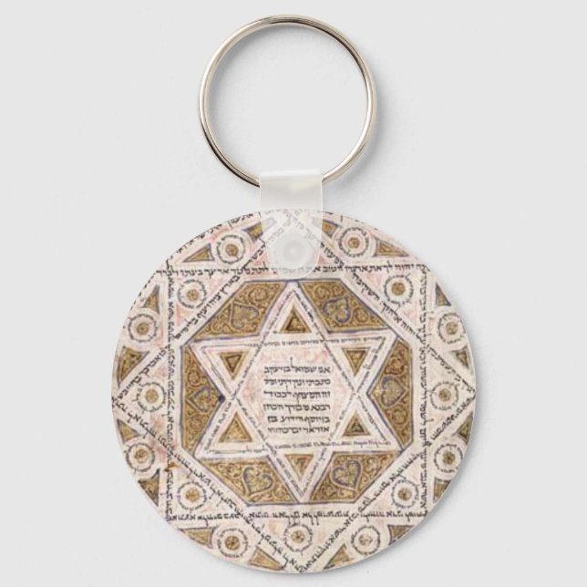 Mediaeval Star of David Key Ring (Front)
