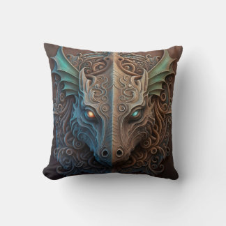 Mediaeval Stone Gargoyle Dragon Carving Cushion