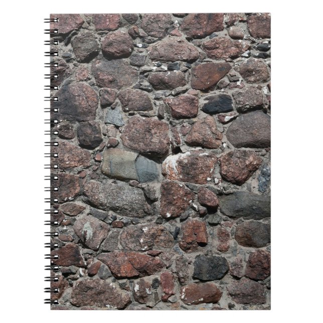Mediaeval stone wall texture backgroundabstract, a notebook (Front)